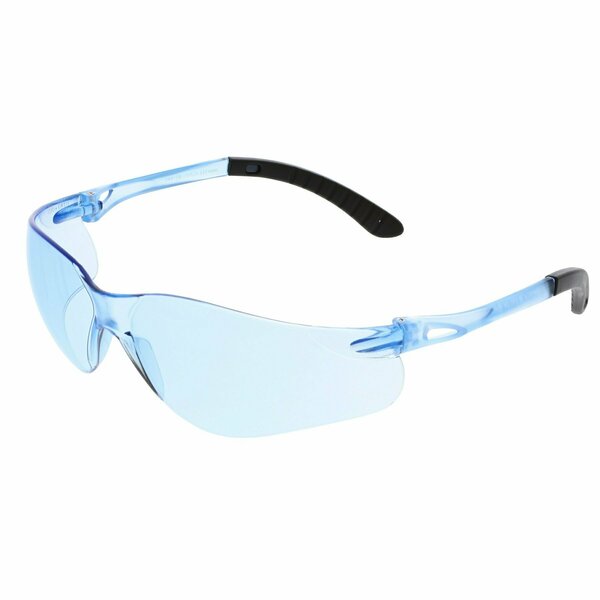 Mcr Safety Glasses, Sentinel Light Blue Lens, 12PK 90809
